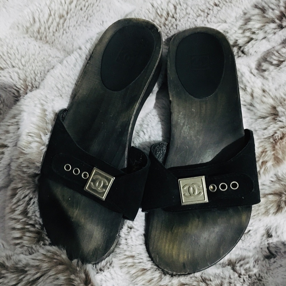 Chanel wooden sandals